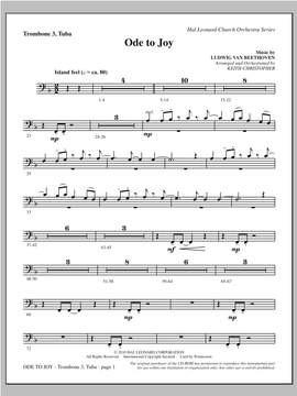 Keith Christopher: Ode To Joy (Does Not Match SATB 08752035) - Trombone 3/Tuba
