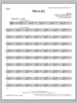 Keith Christopher: Ode To Joy (Does Not Match SATB 08752035) - Guiro