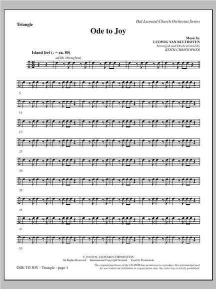 Keith Christopher: Ode To Joy (Does Not Match SATB 08752035) - Triangle