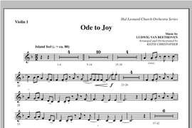 Keith Christopher: Ode To Joy (Does Not Match SATB 08752035) - Violin 1