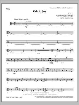 Keith Christopher: Ode To Joy (Does Not Match SATB 08752035) - Viola