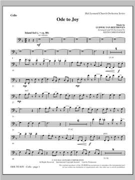 Keith Christopher: Ode To Joy (Does Not Match SATB 08752035) - Cello