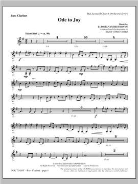 Keith Christopher: Ode To Joy (Does Not Match SATB 08752035) - Bass Clarinet (sub. Bassoon)
