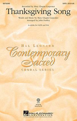 Mary Chapin Carpenter: Thanksgiving Song (arr. John Purifoy)