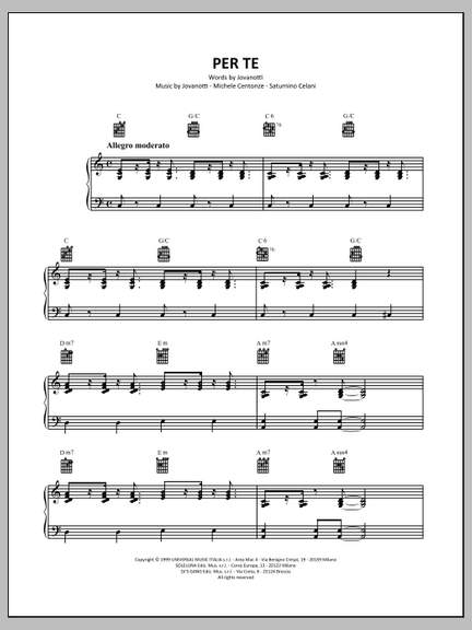 Jovanotti: Per Te