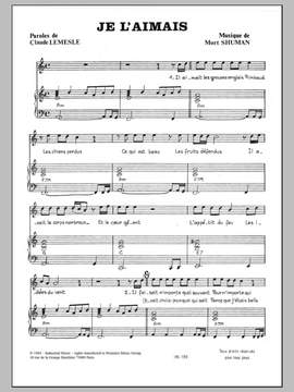 Mort Shuman: Je L'aimais