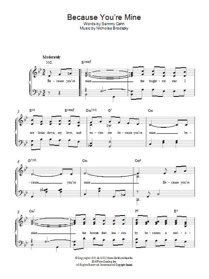 Sammy Cahn: Because You're Mine