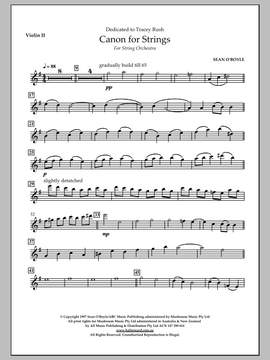 Sean O'Boyle: Canon for Strings - Violin II