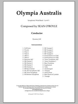 Sean O'Boyle: Olympia Australis (Symphonic Wind Band) - Score