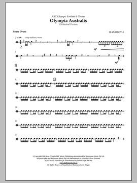 Sean O'Boyle: Olympia Australis (Orchestra) - Snare Drum