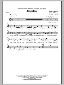 Sean O'Boyle: Jerusalem (in key of F) - Tenor