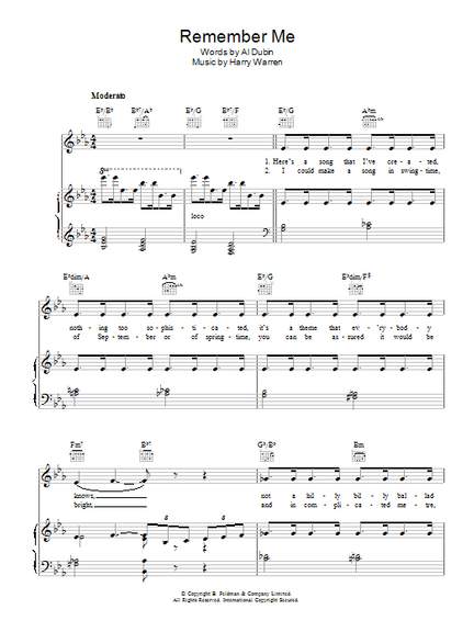Harry Warren: Remember Me