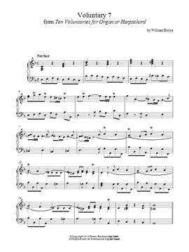 William Boyce: Voluntary 7 In D Minor From 10 Voluntaries For Harpsichord
