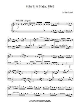 Henry Purcell: Suite In G Major