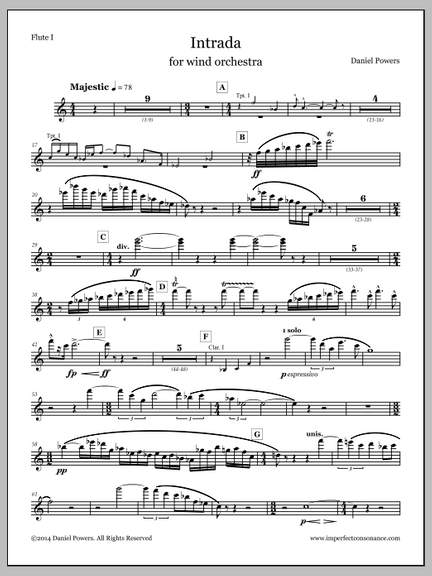 Daniel Powers: Intrada - Flute