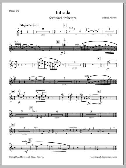 Daniel Powers: Intrada - Oboe
