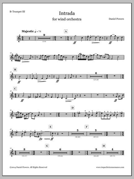 Daniel Powers: Intrada - Trumpet