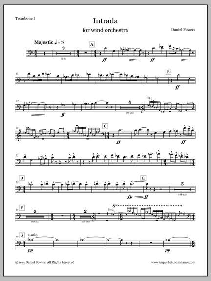 Daniel Powers: Intrada - Trombone