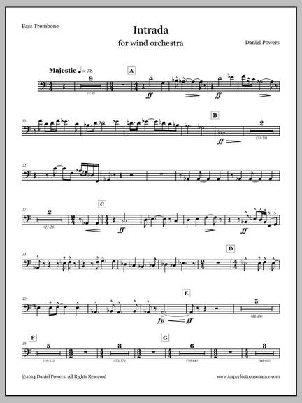 Daniel Powers: Intrada - Trombone