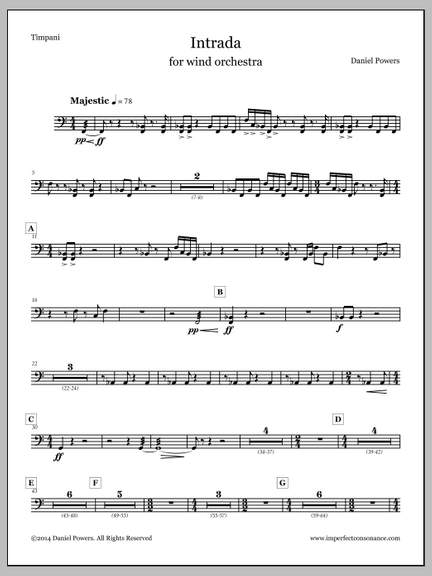 Daniel Powers: Intrada - Timpani
