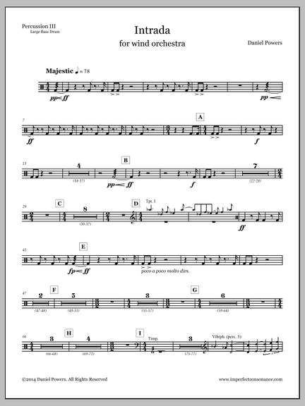 Daniel Powers: Intrada - Percussion