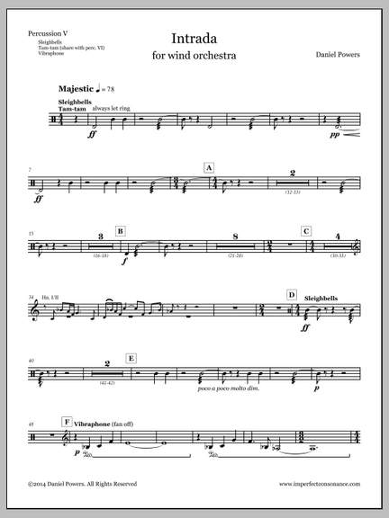 Daniel Powers: Intrada - Percussion