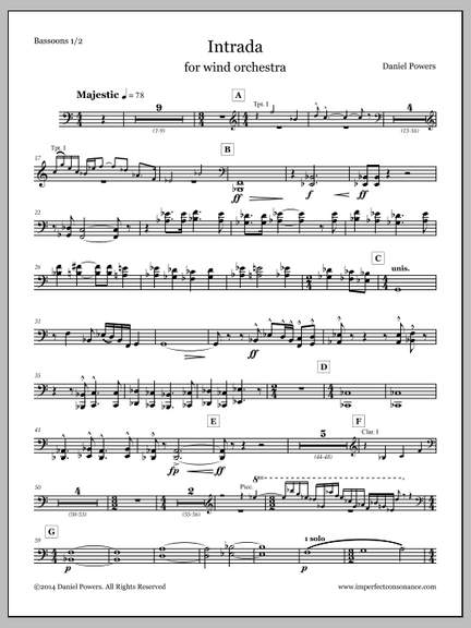 Daniel Powers: Intrada - Bassoon