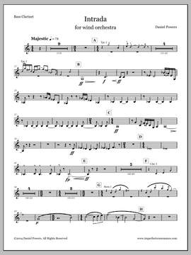 Daniel Powers: Intrada - Bass Clarinet