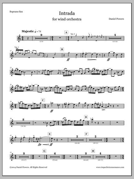 Daniel Powers: Intrada - Soprano Sax