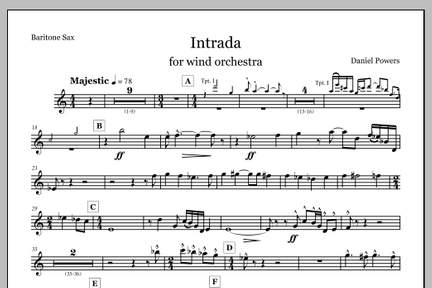 Daniel Powers: Intrada - Baritone Saxophone