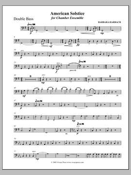 Barbara Harbach: American Solstice for Mixed Ensemble - Contrabass