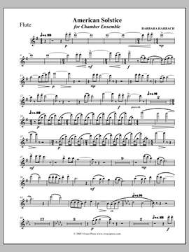 Barbara Harbach: American Solstice for Mixed Ensemble - Flute