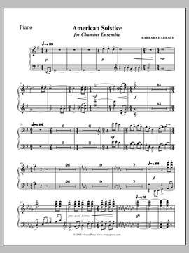 Barbara Harbach: American Solstice for Mixed Ensemble - Piano