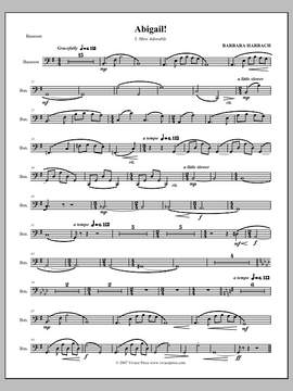 Barbara Harbach: Abigail! for Soprano and Mixed Ensemble - Bassoon