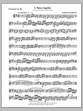 Barbara Harbach: Freeing the Caged Bird for Woodwind Quintet - Clarinet
