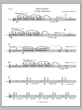 Barbara Harbach: Night Soundings for Orchestra - Piccolo
