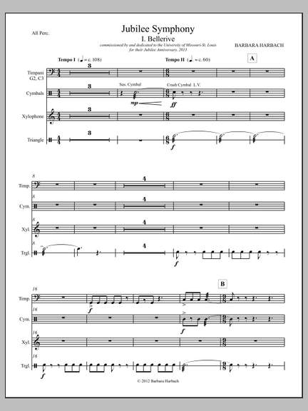 Barbara Harbach: Jubilee Symphony - Percussion