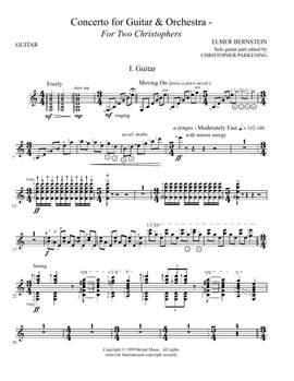 Elmer Bernstein: Concerto For Guitar And Orchestra - For Two Christophers