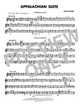 John Kinyon: Appalachian Suite - Eb Alto Sax 2