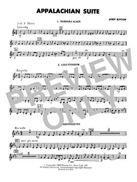 John Kinyon: Appalachian Suite - 2nd F Horn
