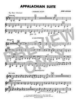 John Kinyon: Appalachian Suite - Bb Bass Clarinet