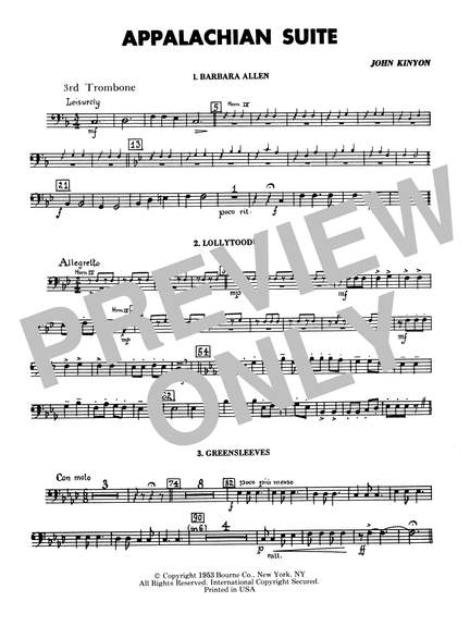 John Kinyon: Appalachian Suite - 3rd Trombone