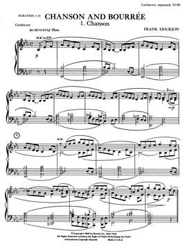 Frank Erickson: Chanson And Bourree - Conductor