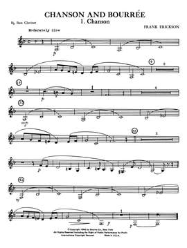 Frank Erickson: Chanson And Bourree - Bb Bass Clarinet