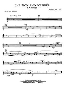 Frank Erickson: Chanson And Bourree - Eb Alto Sax 2