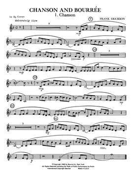 Frank Erickson: Chanson And Bourree - 1st Bb Cornet