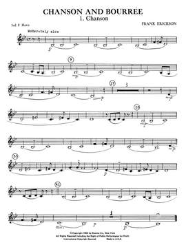 Frank Erickson: Chanson And Bourree - 3rd F Horn
