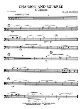 Frank Erickson: Chanson And Bourree - 1st Trombone