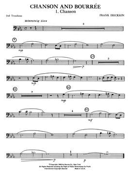 Frank Erickson: Chanson And Bourree - 2nd Trombone