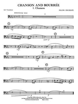 Frank Erickson: Chanson And Bourree - 3rd Trombone